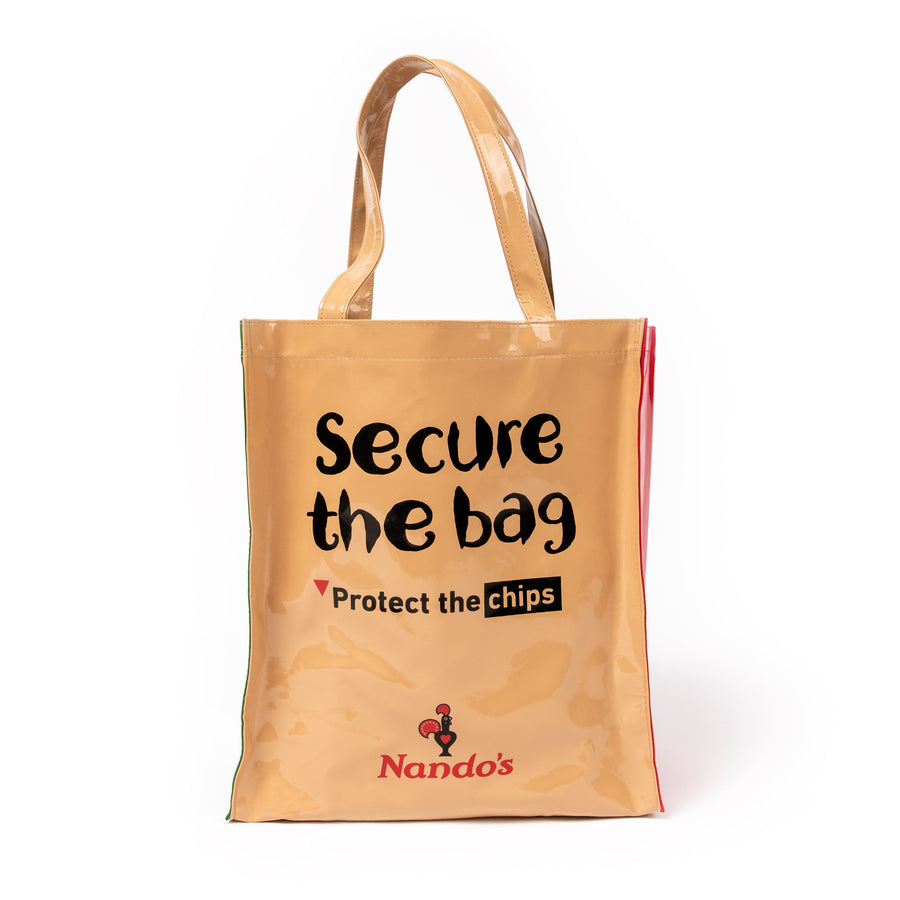 A Nando’s takeaway bag redesigned as a bag for life.